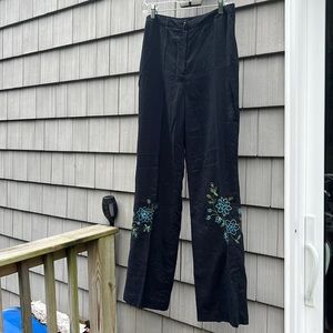 WilliSmith Linen embroidered pants.